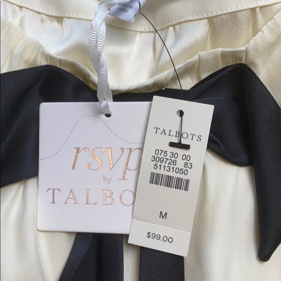 NWT Talbot’s rsvp silk blouse Sz M - Picture 3 of 3